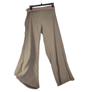 Love Tree Women's Wide Leg Linen, Viscose Light Weight Brown Pants Size 2x